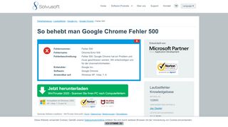 
                            3. So behebt man Google Chrome Fehler 500 - Solvusoft