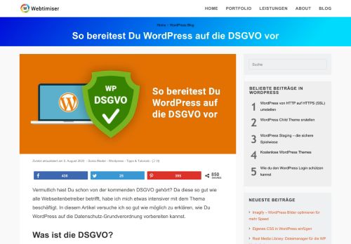 
                            13. So bereitest Du WordPress auf die DSGVO vor | Webtimiser