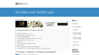 
                            7. So Daten zum Notfall login - [=64th=] Hellplatoon - Iphpbb