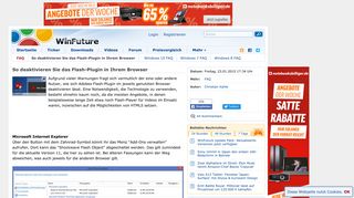 
                            2. So deaktivieren Sie das Flash-Plugin in Ihrem Browser - FAQ