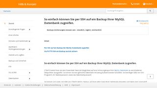 
                            6. So einfach können Sie per SSH auf ein Backup Ihrer MySQL ...