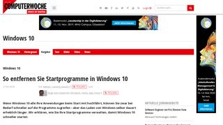 
                            7. So entfernen Sie Startprogramme in Windows 10 - Computerwoche