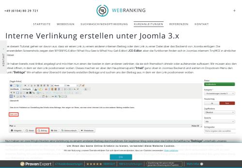 
                            9. So erstellen Sie eine Interne Verlinkung unter Joomla 3 - Webranking