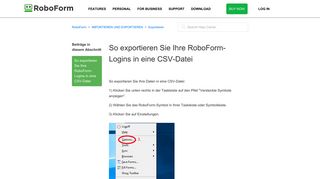 
                            3. So exportieren Sie Ihre RoboForm-Logins in eine CSV-Datei ...