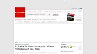 
                            12. So finden Sie die nächste Apple, Infineon, ProSiebenSat.1 oder Tesla