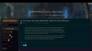 
                            11. So for those who play Warframe; when to buy Platinum? - Boards ...