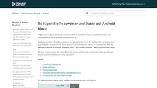 
                            4. So fügen Sie unter Android Logins und Passwörter in Dashlane hinzu ...