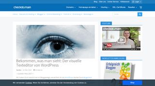 
                            12. So funktioniert der visuelle Texteditor von WordPress - Checkdomain