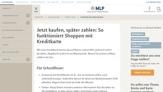 
                            10. So funktioniert Shoppen mit Kreditkarte - MLP financify