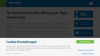 
                            11. So funktioniert WordPress per App-Steuerung - Mittwald