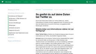 
                            2. So greifst du auf deine Daten bei Twitter zu - Twitter support