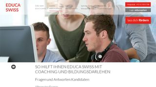 
                            9. So hilft Ihnen EDUCA SWISS mit Coaching und Bildungsdarlehen