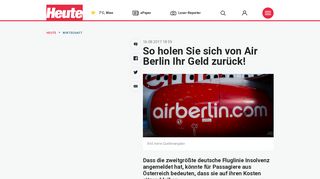 
                            11. So holen Sie sich von Air Berlin Ihr Geld zurück! - News | heute.at