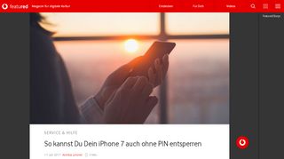 
                            11. So kannst Du Dein iPhone 7 auch ohne PIN entsperren - Vodafone