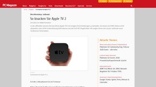 
                            12. So knacken Sie Apple TV 2 - PC Magazin