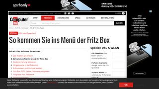 
                            2. So kommen Sie ins Menü der Fritz Box - - COMPUTER BILD