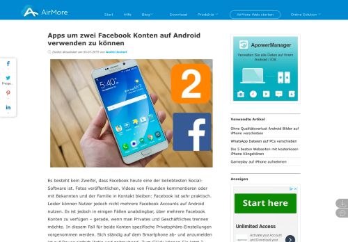 
                            12. So können Sie zwei Facebook Konten auf Android verwenden - AirMore