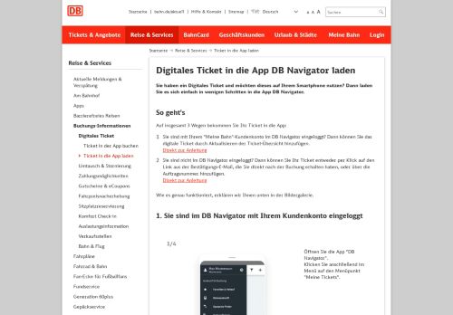 
                            10. So laden Sie Ihr Bahn-Online-Ticket in die App DB Navigator