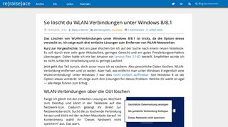 
                            7. So löscht du WLAN-Verbindungen unter Windows 8/8.1 - re{raise}ace