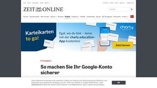 
                            8. So machen Sie Ihr Google-Konto sicherer | ZEIT ONLINE - Die Zeit