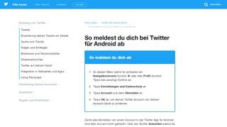 
                            2. So meldest du dich bei Twitter für Android ab - Twitter support