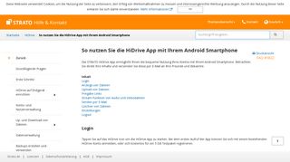 
                            1. So nutzen Sie die HiDrive App mit Ihrem Android Smartphone