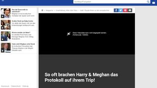 
                            8. So oft brachen Harry & Meghan das Protokoll auf ihrem Trip! | GMX.AT