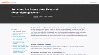 
                            4. So richten Sie Events ohne Tickets ein ... - Eventbrite