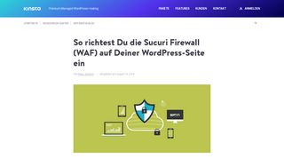 
                            8. So richtest Du die Sucuri Firewall (WAF) auf Deiner WordPress-Seite ein