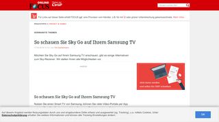 
                            12. So schauen Sie Sky Go auf Ihrem Samsung TV | FOCUS.de