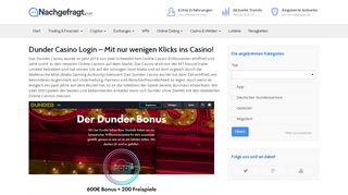 
                            9. So schnell und einfach ist der Dunder Casino Login - Nachgefragt.net