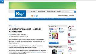 
                            7. So sichert man seine Postmail-Nachrichten - Artikel - www.ktipp.ch