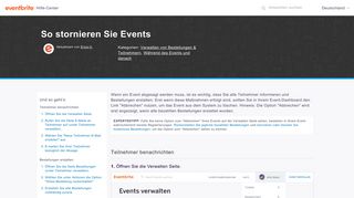 
                            1. So stornieren Sie Events | Eventbrite Hilfe-Center