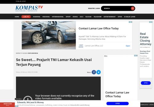 
                            5. So Sweet... Prajurit TNI Lamar Kekasih Usai Terjun Payung - Kompas TV