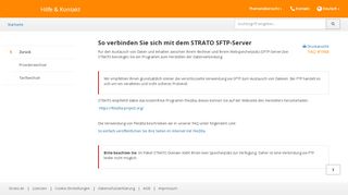 
                            5. So verbinden Sie sich mit dem STRATO SFTP-Server