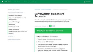 
                            8. So verwaltest du mehrere Accounts - Twitter support