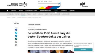 
                            11. So wählt die ISPO Award Jury die besten Sportprodukte des Jahres