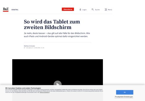 
                            6. So wird das Tablet zum zweiten Bildschirm - News Digital: Mobil ...