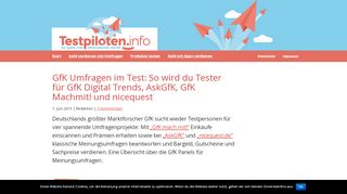 
                            9. So wird du Tester für GfK Digital Trends, AskGfK, GfK ... - Testpiloten.info