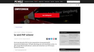 
                            10. So wird PHP sicherer - PC-WELT