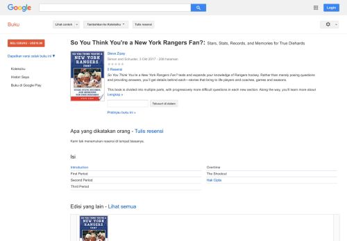 
                            12. So You Think You're a New York Rangers Fan?: Stars, Stats, Records, ...