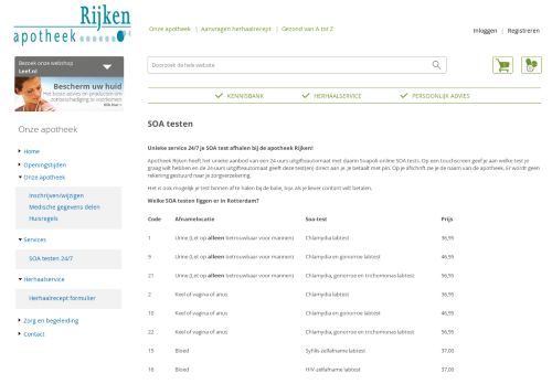
                            5. SOA testen 24/7 - Apotheek Rijken - Leef.nl