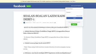 
                            11. SOALAN-SOALAN LAZIM KADS1M DEBIT-i: | Facebook