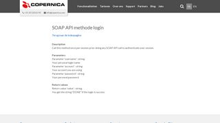 
                            2. SOAP API methode login - Copernica Marketing Software
