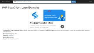 
                            3. SoapClient::Login PHP Code Examples - HotExamples