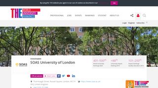 
                            4. Soas, University of London World University Rankings | THE