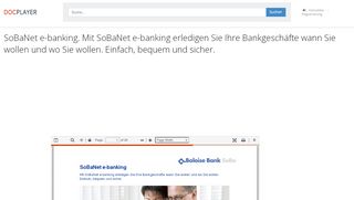 
                            7. SoBaNet e-banking. Mit SoBaNet e-banking erledigen ... - DocPlayer.org