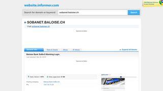 
                            11. sobanet.baloise.ch at WI. Baloise Bank SoBa E-Banking Login