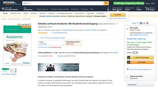 
                            4. Sobotta Lehrbuch Anatomie: Mit StudentConsult-Zugang: Amazon.de ...
