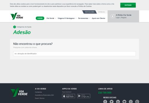 
                            6. Sobre o registo - Apoio ao Cliente: perguntas frequentes — Via Verde